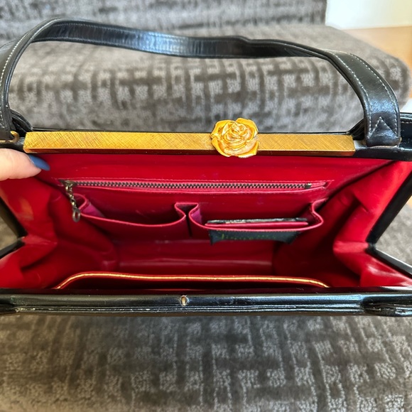 Vintage Jerry Moss holiday black handbag - Picture 4 of 16